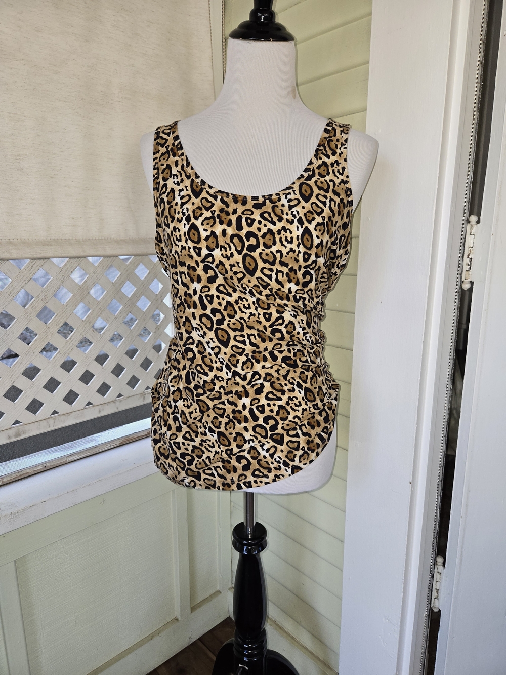 No Boundaries Leopard Print Tank Top - Tan, Brown, Black